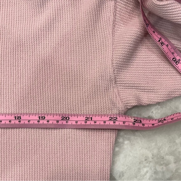PINK VICTORIA’S SECRET Waffle Knit Long Sleeve Top - Picture 7 of 7